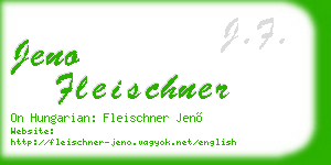 jeno fleischner business card